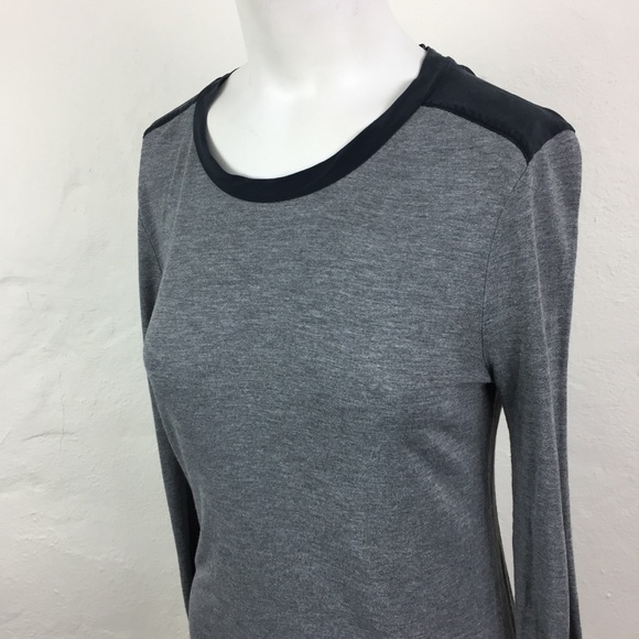 Vince Tops - VINCE Gray & Black SILK COLORBLOCK Shirt TUNIC Top